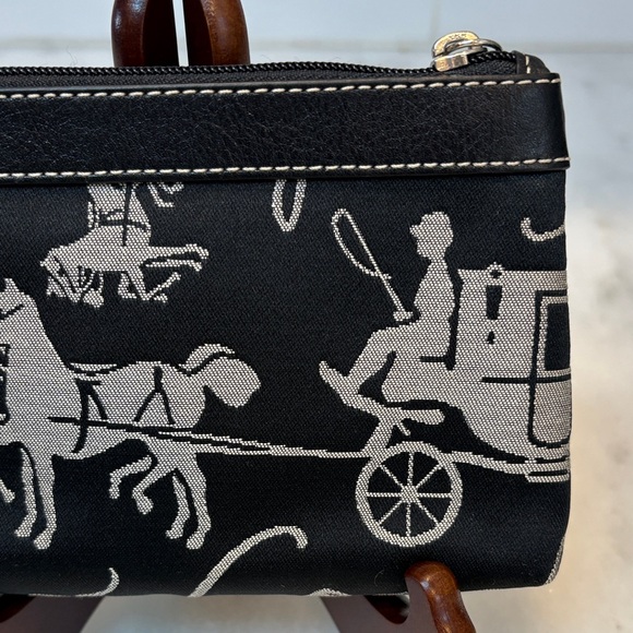 Coach Horse & Carriage Pleated Pouch Cosmetic Bag - Picture 8 of 15